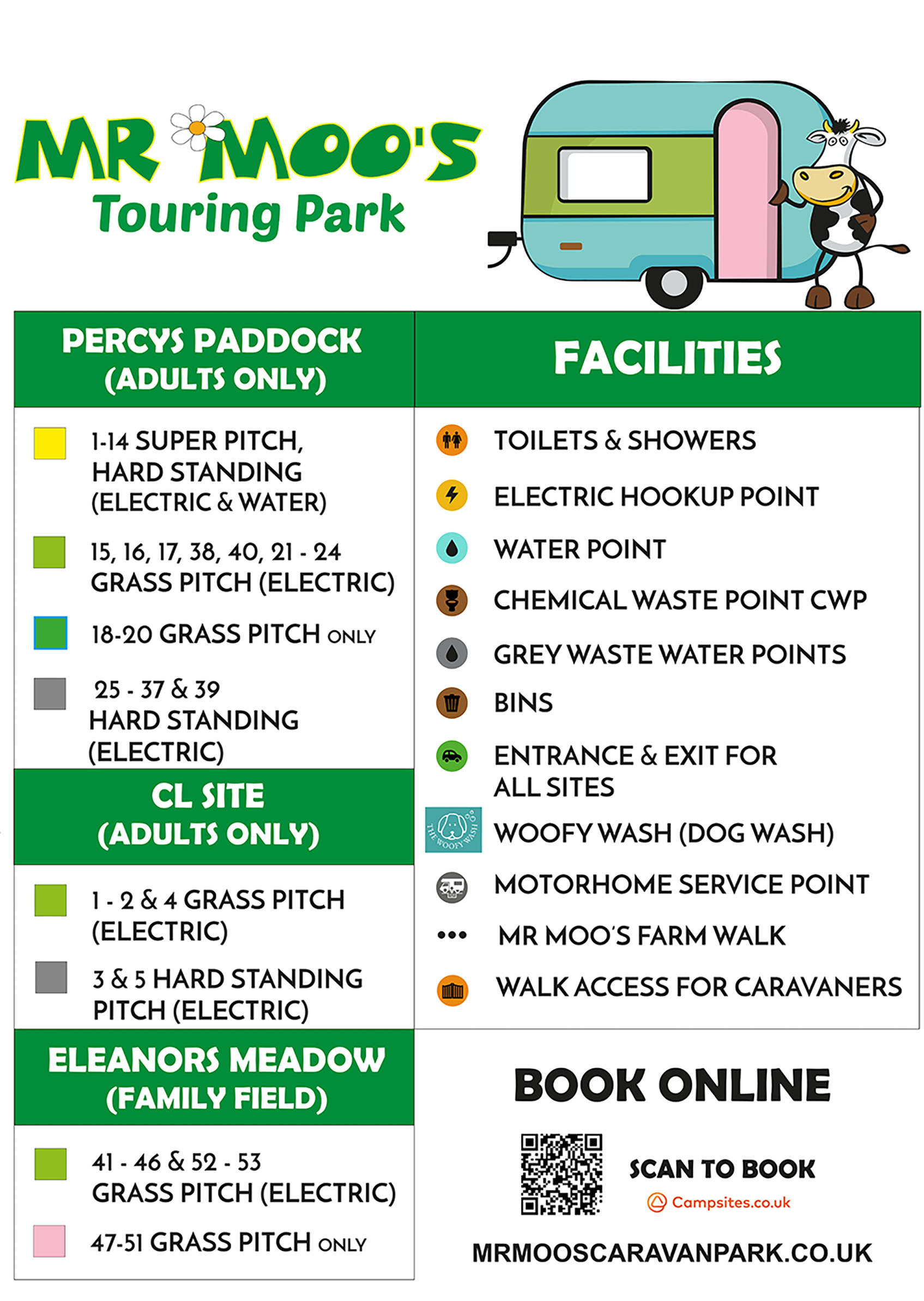 mr moos caravan park map menu